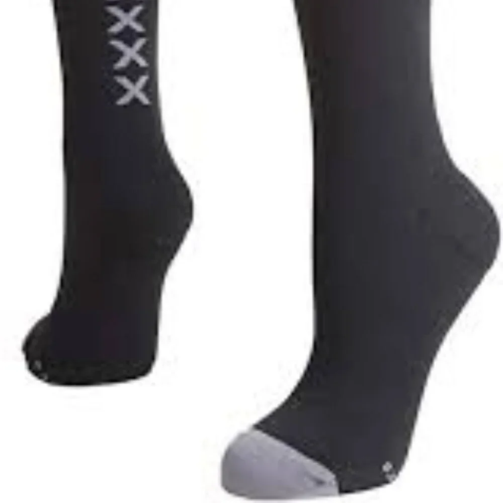Lily Trotters Black Four Kisses Compression Socks 15-20 mmHG, Size S/M